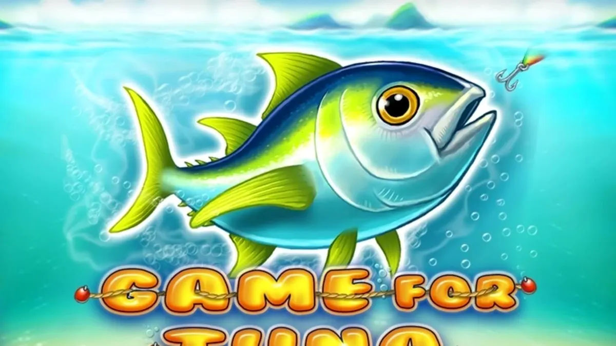 Interface do slot Game For Tuna com tema de pesca subaquática