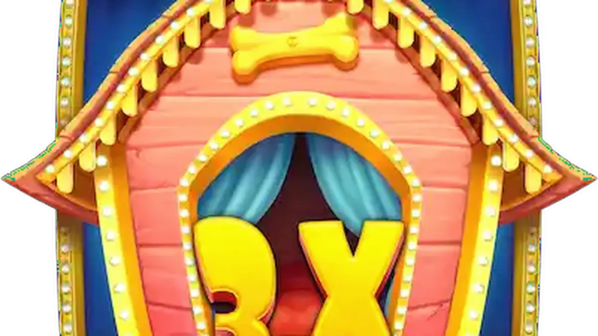 Interface do jogo de slot The Big Dog House com temática canina