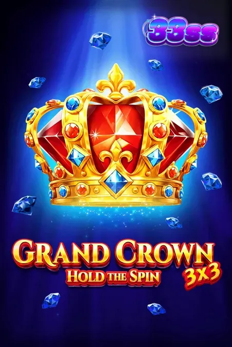 Interface do slot 3x3 Grand Crown com símbolos de frutas e coroa dourada
